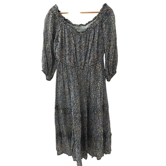 Anthropologie Kira Off-The-Shoulder‎ Peasant Dress Multi Size 8 - Picture 10 of 12